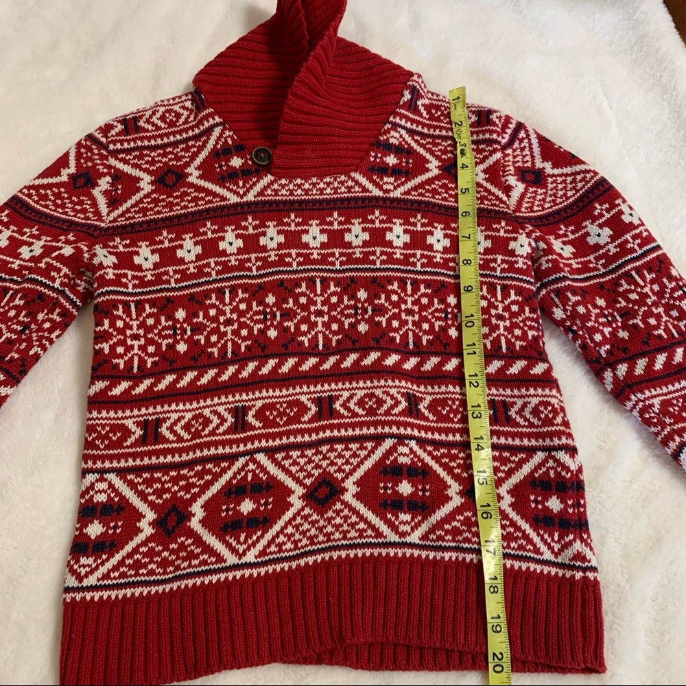 Knit SWEATER. Red Patterned - Picture 3 of 8